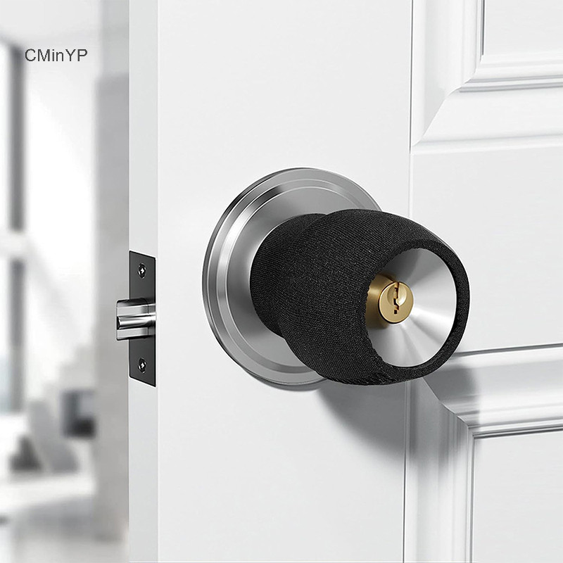 Cminyp Chống Tĩnh Điện Núm Cửa Bao Mềm Tròn Cao Su Tay Nắm Cửa Bao Chống Thấm Nước Tay Nắm Cửa Bảo Vệ Phụ Kiện Gia Đình Vinh Quang