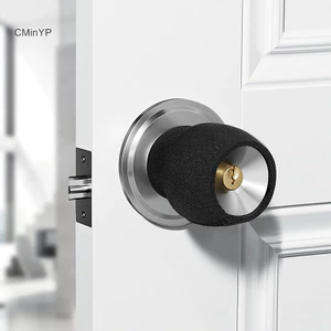Cminyp Chống Tĩnh Điện Núm Cửa Bao Mềm Tròn Cao Su Tay Nắm Cửa Bao Chống Thấm Nước Tay Nắm Cửa Bảo Vệ Phụ Kiện Gia Đình Vinh Quang