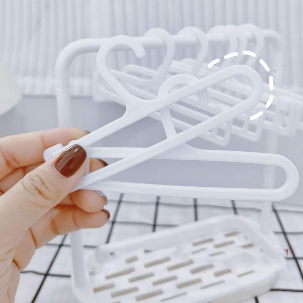 Giá treo/đựng quần áo búp bê nhựa chống gió 4/6.5cm, giá trưng bày đa năng, trang trí phòng ngủ