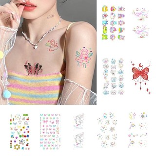 Jkdesign Face Tattoo, Bướm Tạm Thời Hình Xăm Trang Điểm Mặt Dán, Ngọt Ngào Lâu Dài INS Phong Cách Decal Mặt Hình Xăm Miếng Dán Nữ
