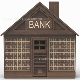 Trang Trí Nhà Cửa Sản Phẩm Mới Hộp Đựng Tiền Có Quầy Gỗ Nhà Chất Lượng Quầy Heo Đất Thủ Công Bằng Gỗ