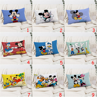 Hoạt Hình Chuột Mickey Và Chuột Minnie Hình Chữ Nhật Gối Vỏ Bên In Hình Đệm Polyester Trang Trí Sofa Nhà (Không Có Lõi)