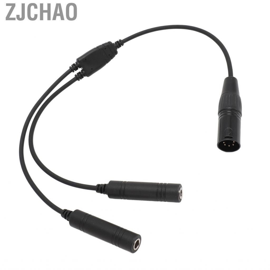 Zjchao Aviation Headset Adapter  Headphone Cable Stable Performance GA Dual Plug To 5 Pin XLR and Play for Most Of Headsets