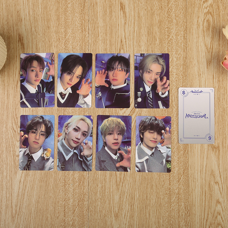 1-15 Chiếc STRAY KIDS Magic School Photocards Trong Suốt Đánh Dấu Trang ID Ảnh Lomo Cards Rock Star Felix Hyunjin Minho I.N Han Bin Seungmin Bangchan Bưu Thiếp YM
