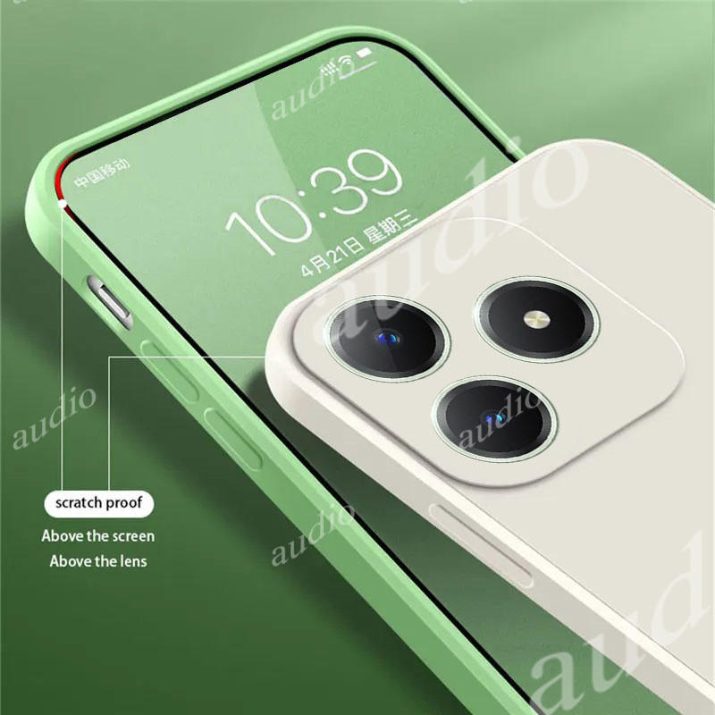 Ốp lưng silicon TPU vuông chính hãng chống sốc cho Realme C65s/C61/C65/C61 4G/C65s NFC 2024