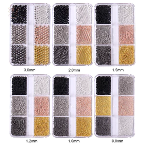 Hạt thép Mini 3D Nail Art Hạt trứng cá muối Dụng cụ làm móng tay DIY Ch Làm móng tay {VN}