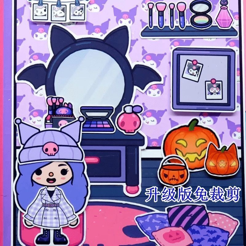 Toka world Mặc Đồ Búp Bê Giai Điệu kuromi toca boca nhà búp bê giấy ngôi nhà búp bê Đồ Chơi - Squishy - Kuromi