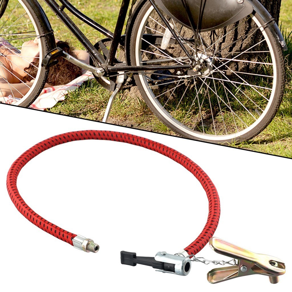 Ống Bơm Hơi Xe Đạp / Xe Máy Có Kẹp UK Vòi 60cm