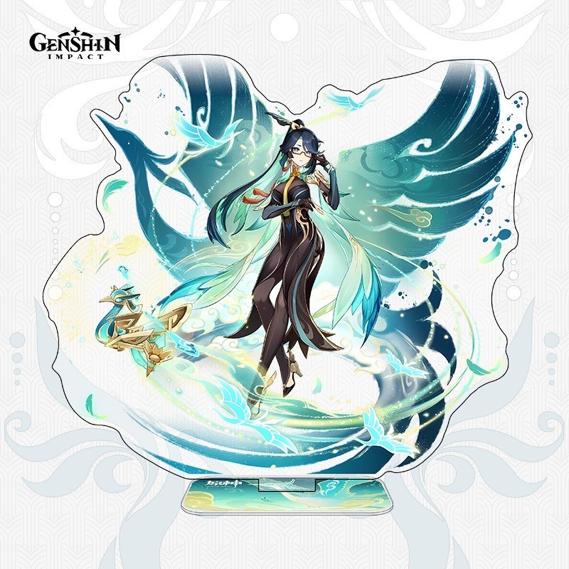 Genshin impact figure Navia Acrylic stand Furina stand Màu nước phong cách đứng