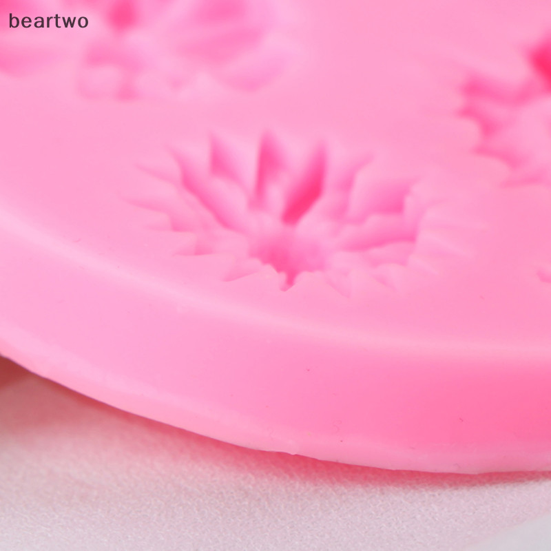 < Beartwo > Cánh hoa hướng dương 3D Khuôn silicon dập nổi Công cụ trang trí bánh kẹo mềm Đẹp