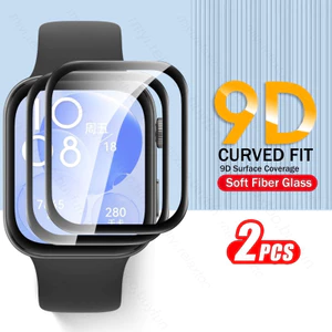 Huawei WatchFit WatchFitElegant WatchFitMini 3 Cái 9D HD Phim Kính Cường Lực Cạnh Đen Cho Huawei Watch Fit 2 3 Thanh Lịch Mini Chống Trầy Xước Chống Ánh Sáng Xanh Bảo Vệ Màn Hình Đồng Hồ