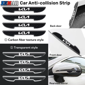 4 KIA Cửa Xe Chống Va Chạm Dải Tự Động Tay Cầm Phía Sau Gương Cản Miếng Dán Mới Trong Suốt Sợi Carbon Kết Cấu Chống Trầy Xước Miếng Dán Cho EV6 GT Carnival Soul EV Picanto R
