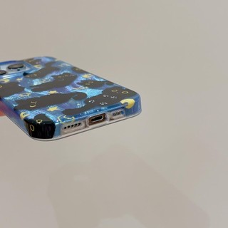 Ốp lưng cứng Tương thích với iPhone 12ProMax 13 13Pro 13ProMax 14 14Pro 14ProMax 15 15Pro 15ProMax 16 16Pro 16ProMax 17 17Pro 17ProMax Ốp lưng mèo con màu đen