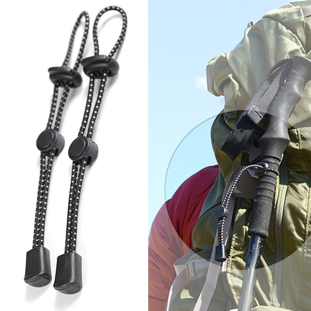 Elastic Rope Trekking Hiking Walking Sticks Pole Strong Adjustable ...