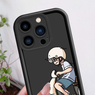Xe Máy Angry Girl Cặp Đôi Dành Cho IPhone 16 15 14 13 12 11 Pro ProMax XS XR XSmax Mini 6 6s 7 8 + Plus SE 2020 Vỏ Mềm Silicon DCJT