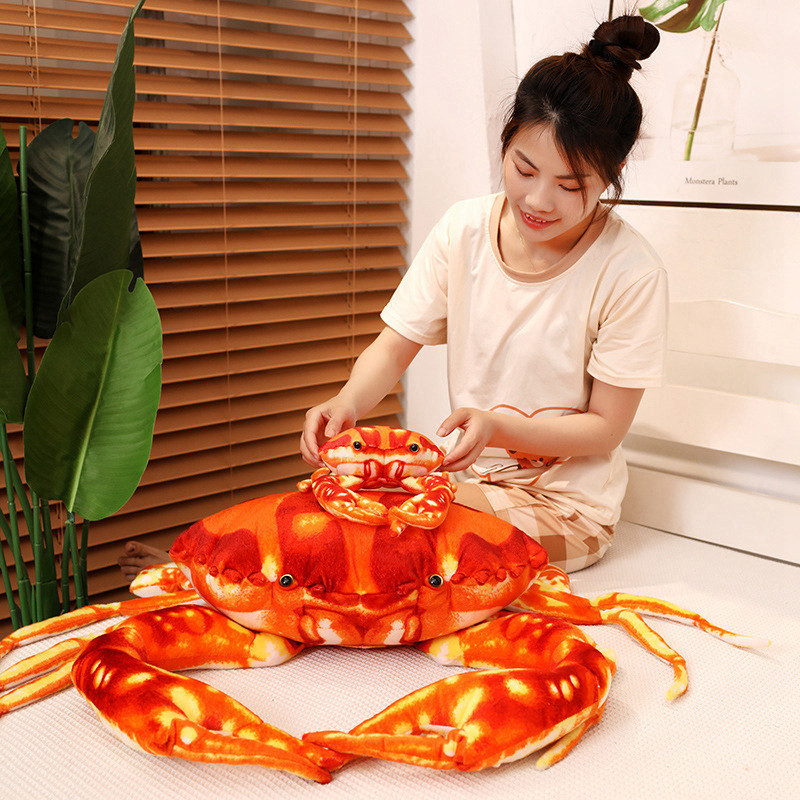Rytanda Cua Dễ Thương Sang Trọng Đồ Chơi Cua Búp Bê Động Vật Biển Dễ Thương Gối Cua Lớn Búp Bê Động Vật Mềm Gối Cho Trẻ Em Quà Tặng Sinh Nhật Trang Trí Văn Phòng