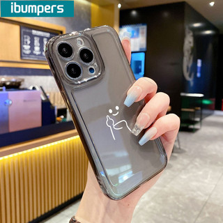 ibumpers Ốp lưng iphone cute couple hoạt hình họa tiết trong suốt Ốp điện thoại TPU silicone mềm chống sốc cho Iphone 15 14 12 13 11 Pro Max IP 7 8 Plus Iphon X XS XR Xs Max