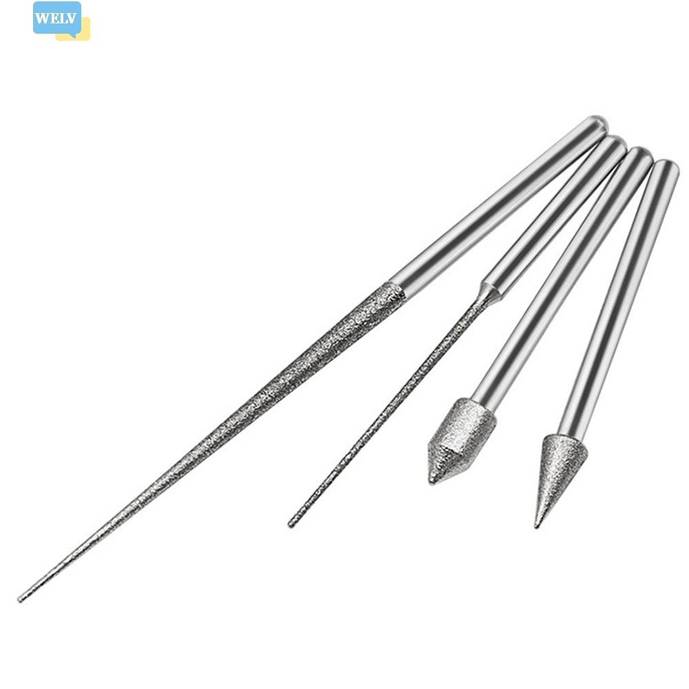 < Welv > Thanh mài kim khắc 3mm Máy khoan Mini Khoan khắc kim cương