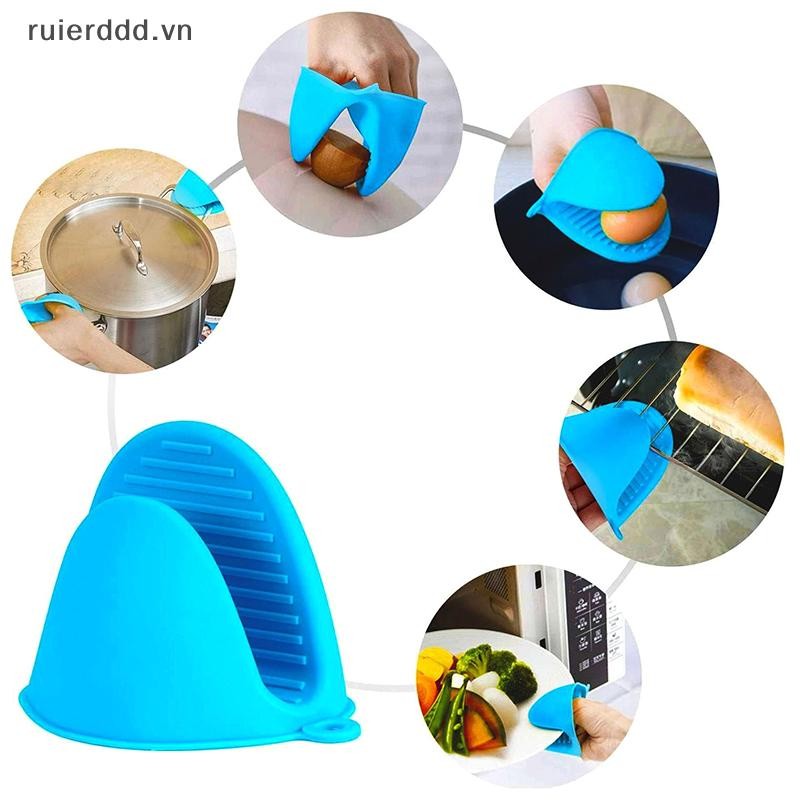 # Ruierdd # 2 Chiếc Găng Tay Lò Nướng Silicon Chịu Nhiệt Pinch Mitts Chống Bỏng Chống Trượt Găng Tay Kẹp Nồi Nấu Nướng Lò Mitts.