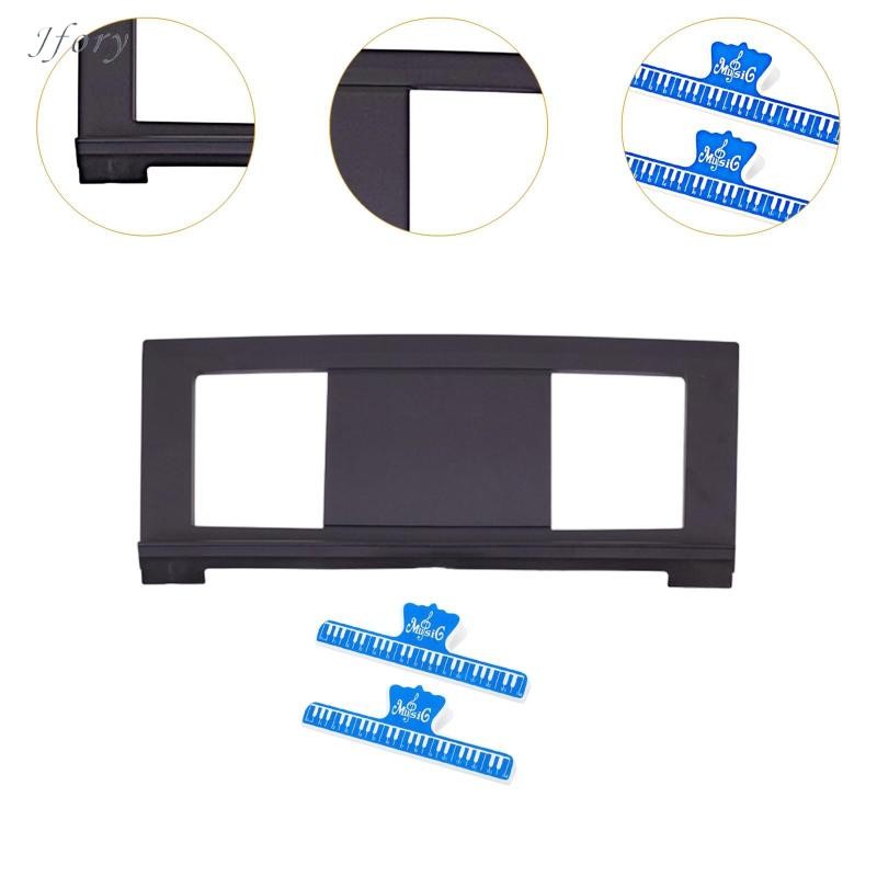 Jfory Giá đỡ nhạc Piano điện tử di động nhỏ gọn với kẹp Giá đỡ nhạc đa chức năng cho người mới bắt đầu chuyên nghiệp