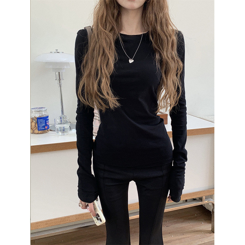 Áo Sơ Mi Đáy Trắng Nữ Mỏng Hơi Trong Suốt Dài Tay Áo Thun Chống Nắng Áo Slim-