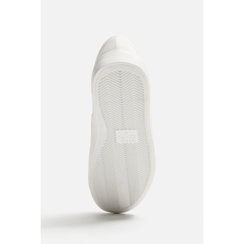 [Chính hãng] Giày sneaker slip on Zara chính hãng All White Classic - Trắng Dáng cổ điển