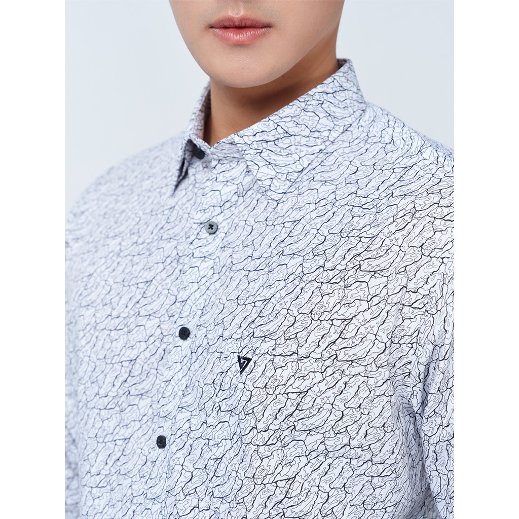 Sơ mi dài tay lai ngang VIETTIEN vải sợi tre phom REGULAR VT00000327