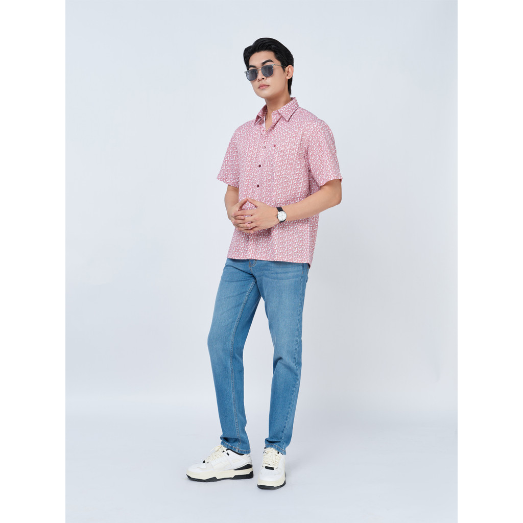 Sơ mi ngắn tay lai ngang VIETTIEN SMART CASUAL vải sợi tre phom REGULAR VT00000310