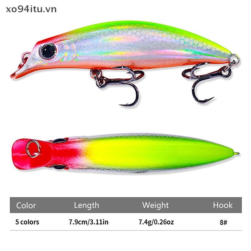 Xoitu Minnow Mồi Câu Cá 7.4g 7.9cm Chìm Toàn Nước Accesorios Cá Chép Bass Cá Nhân Tạo Mồi Câu Cá VN