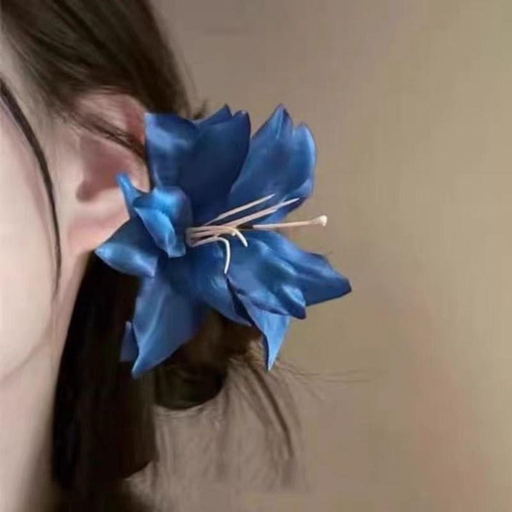 RTJIFSS Lily Flower Hair Clip, Sweet Seaside Holiday Style Duckbill Clip, Phụ kiện tóc thời trang Kẹp bên tạo kiểu Barrettes Girls