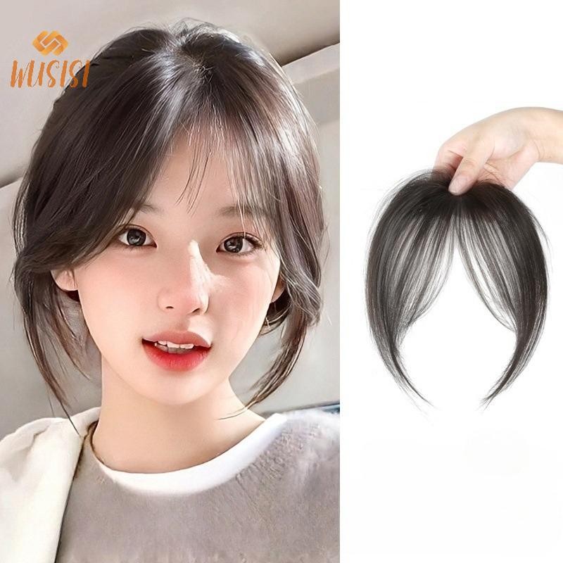 [Wusisi] Phần giữa Fake Bangs Fringe Tổng hợp Topper Hairpiece Clip-In Bang Nối dài Áo choàng vô hình tự nhiên Phụ nữ MỚI