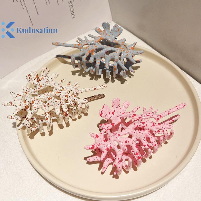 Kudosation 1 Mới INS Kẹp Tóc Phụ Kiện Tóc Màu Xanh Hồng Kim Loại Lỏng Ốc Vuốt Tóc Cho Nữ Thời Trang Bé Gái Nhân Quả Mũ nón