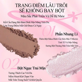 [VEECCI] Bảng Phấn Mắt Veecci 12 Ô Ballet Nơ Lụa Hồng Đen