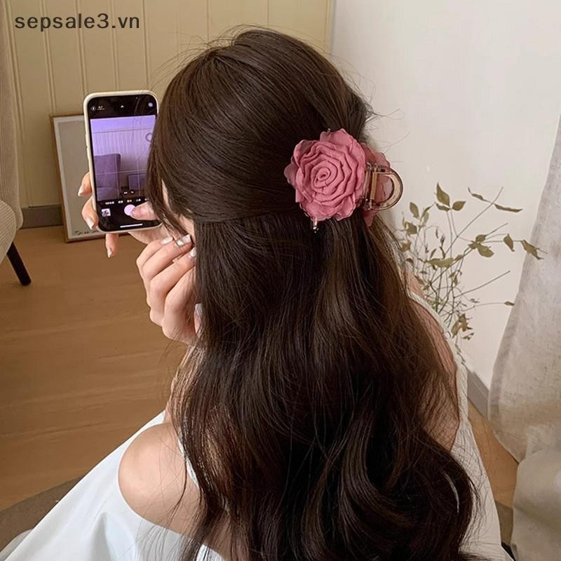 # sepsale # Mồ Hôi Hoa Hồng Kẹp Tóc Cho Nữ Thời Trang Hàn Quốc Kẹp Thanh Lịch Tính Khí Phụ Kiện Tóc.