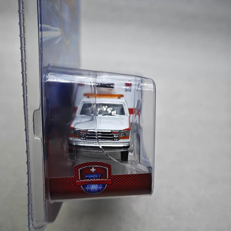 [BTF]GreenLight Xe cứu thương Ford F350 1:64 1995, mô hình xe hơi giả hợp kim, bộ sưu tập mô hình xe thật PTHC