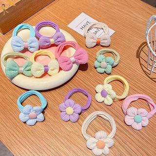 [GOU] 6 Dây buộc tóc nơ dễ thương dành cho trẻ em Dây buộc tóc hoa nhiều màu thời trang dành cho nữ Bé gái Dây buộc tóc đuôi ngựa ngọt ngào co giãn cao VN