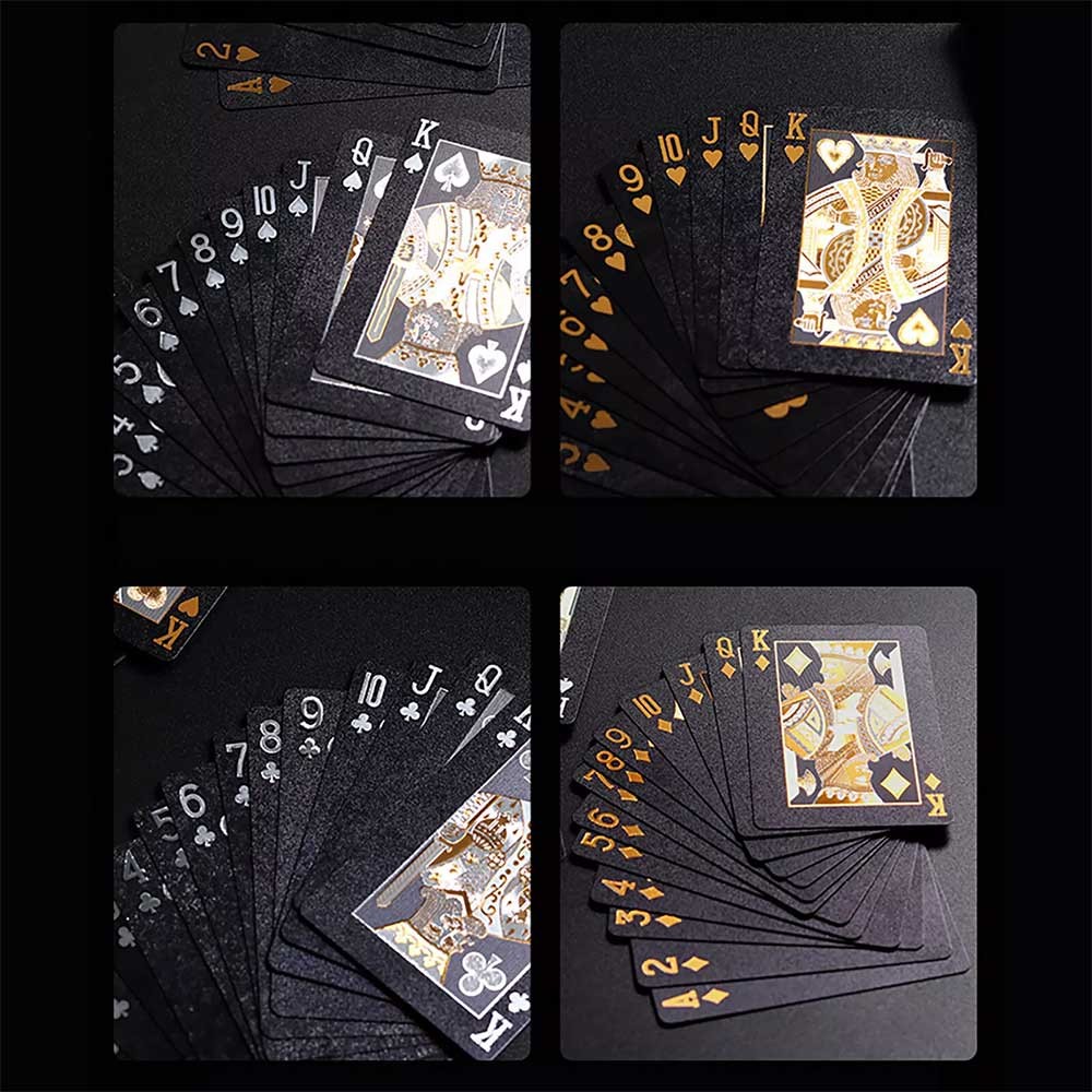 Gold poker Waterproof Plastic Foil Luxury Poker Card Playing Cards Game Card Rose