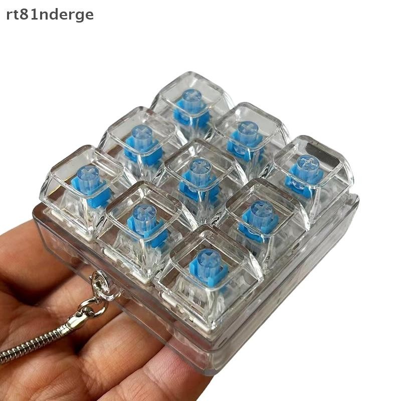 Ge 4 / 9 Phím Bàn Phím Cơ Máy Kiểm Tra Trục Bàn Phím LED Đồ Chơi Chìa Khóa Giảm Căng Thẳng DIY Fidget Nút Keycap Fidget Móc Khóa Đồ Chơi Quà Tặng n