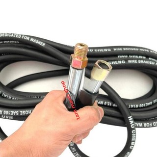 Dây rửa xe áp lực cao 10m,15m, 20m tặng kèm béc đồng - dây xịt rửa xe ren 13mm DÙNG CHO MÁY MÔ TƠ KÉO