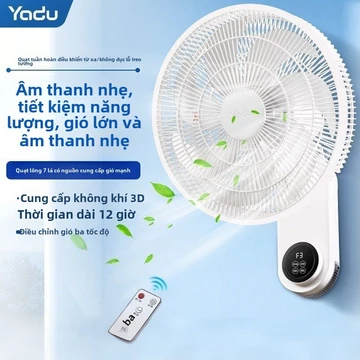 Quạt treo tường, quạt điện treo tường cho nhà bếp, nhà hàng, quạt treo tường điều khiển từ xa, quạt gió mạnh và dao động