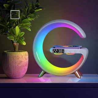 E-woitd Đa Năng Sạc Không Dây Pad Đứng Loa TF RGB Đèn Ngủ 15W Trạm Sạc Nhanh Cho IPhone Samsung Xiaomi Huawei HNVN