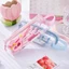 Bút Chì ITRUMPET, Túi Đựng Bút Dung Tích Lớn Nơ, Trong Suốt Đa Năng Dễ Thương Có Tay Cầm Túi Bảo Quản Văn Phòng