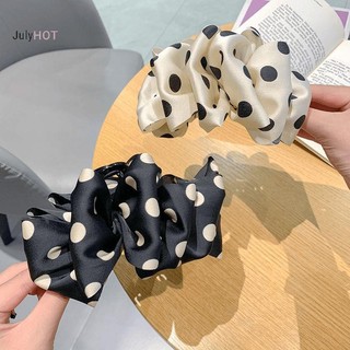 Kẹp móng vuốt tóc nơ lớn Julyhot Polka Dot - Kẹp hai mặt Massivedeals