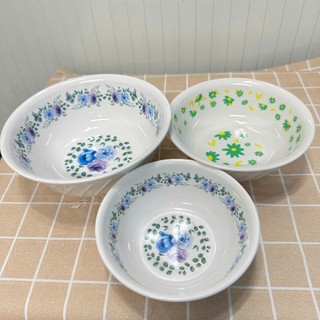 Tô nhựa melamine bông xanh loại tô sâu bát nhựa phíp dùng làm tô hủ tiếu, tô bán bún, tô ăn mì - Trường An VN