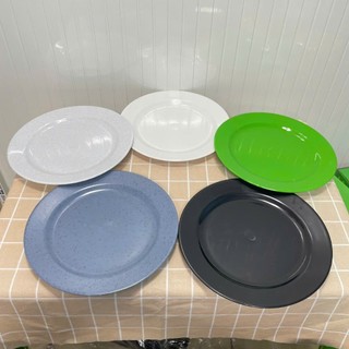 Đĩa phíp tròn, đĩa nhựa melamine nhiều cỡ, Đĩa nhựa đựng bánh kẹo, thức ăn dày dặn - Trường An VN
