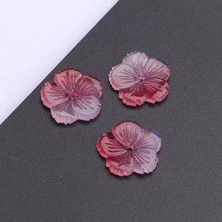 Kẹp tóc handmade từ nhựa lớn hoa anh đào 21 mm - phụ kiện trang sức cô dâu độc đáo