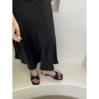 Giày cao gót mũi vuông chunky cho nữ, kiểu dáng thời trang dễ mang
