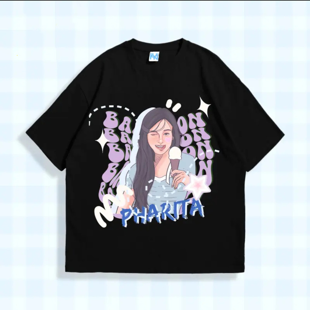 Áo thunBABYMONSTER ngắn tay với hình RUKA, CHARITA, ASA và AHYEON - Hello Monsters Tee