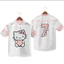 YB1 Hello Kitty Sanrio áo hoạt hình dạo phố số 07 Áo thun tay ngắn dễ thương BY1