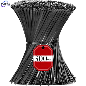 100 / 300 Chiếc Dây Buộc Cáp Có Thể Tái Sử Dụng Mặt bích Nhựa Dây Buộc Cáp Nylon Dây Tổ Chức Kẹp Tự Khóa Dây Văn Phòng Zip